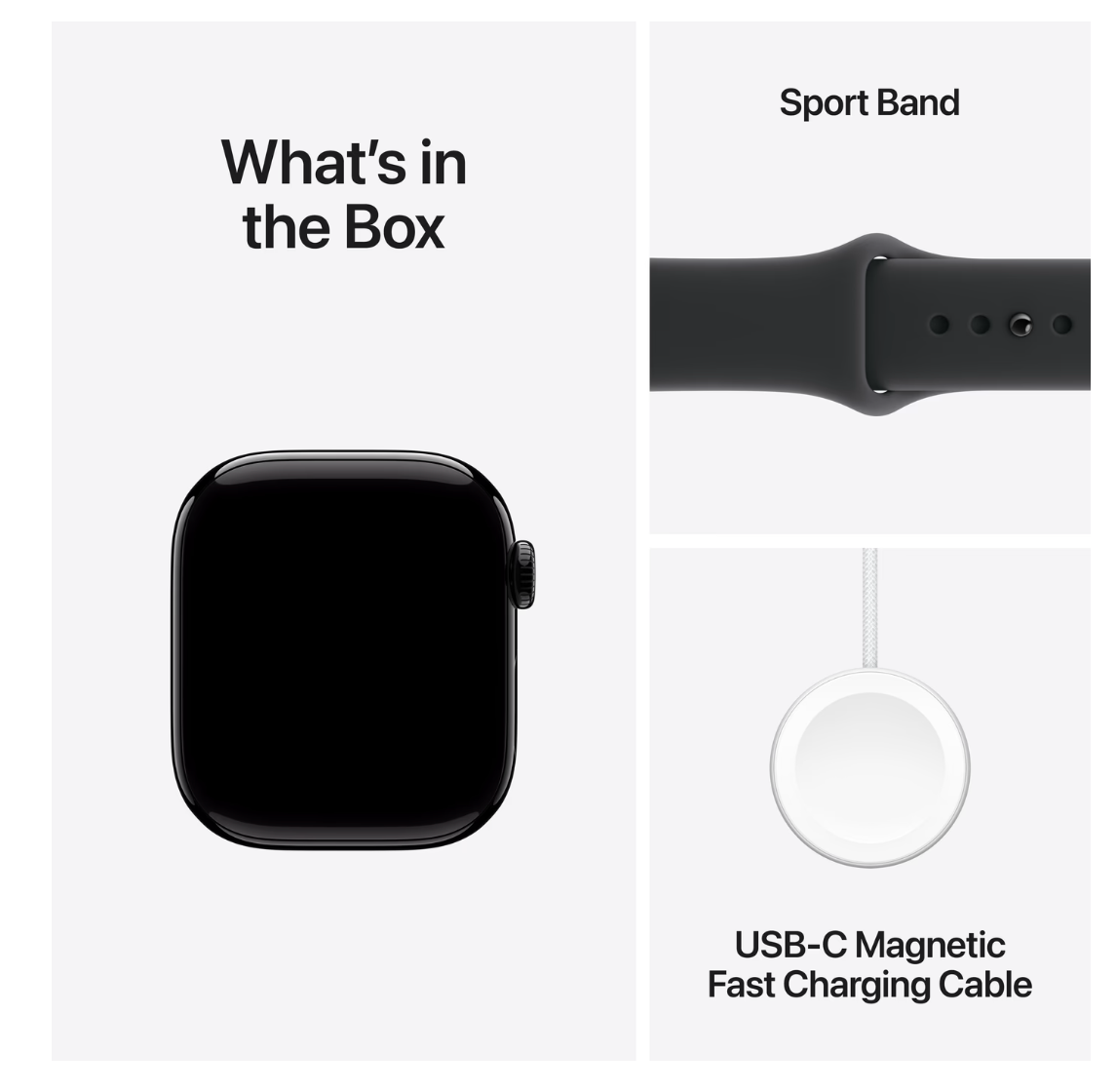 Apple Watch Series 11 Cellular 42mm Zwart Sportband M/L