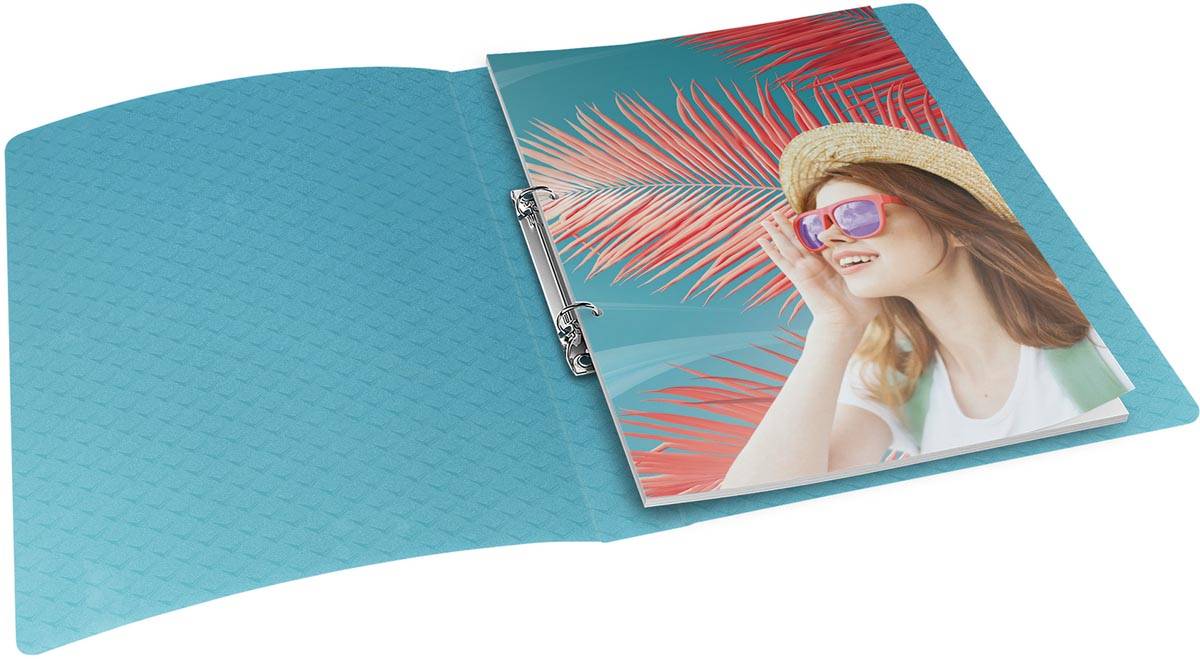 Esselte Colour'Breeze ringmap, 2 ringen, PP, ft A4, met soepele kaft, blauw