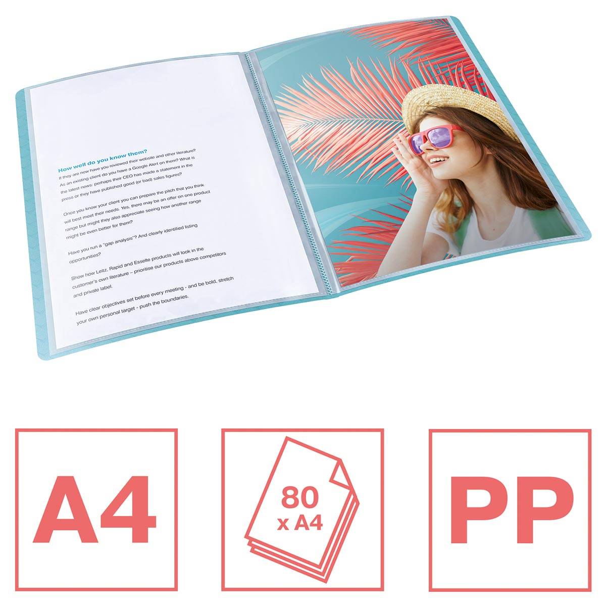 Esselte Colour'Breeze showalbum, ft A4, blauw