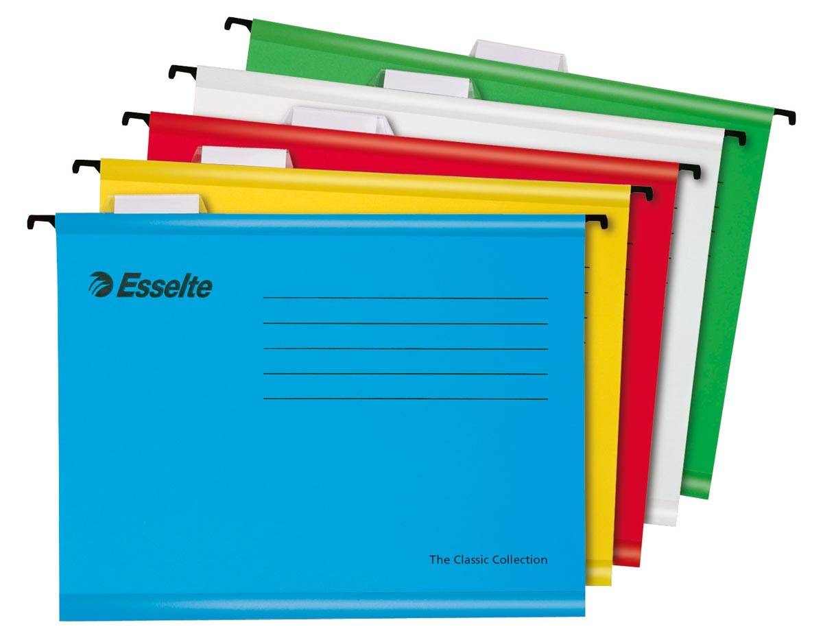 Esselte hangmap Classic, geassorteerde kleuren, pak van 10 stuks