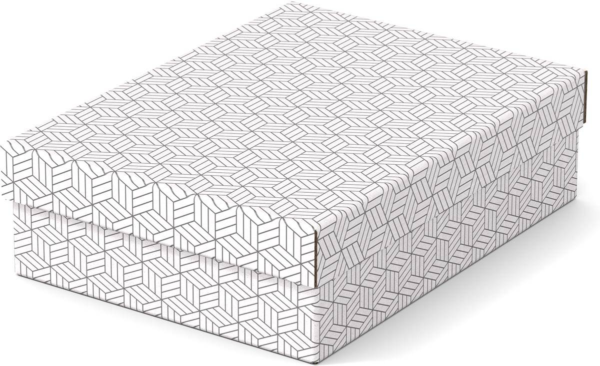 Esselte Home opberg- en geschenkdoos,  ft 26,5 x 36 x 10 cm, wit, pak van 3 stuks
