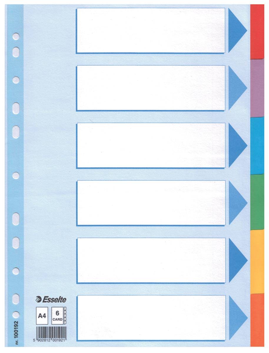 Esselte tabbladen 6 tabs