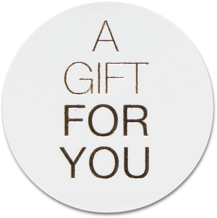 Etiket bedrukt,  op rol, diameter 39 mm, 500 stuks, A Gift For You