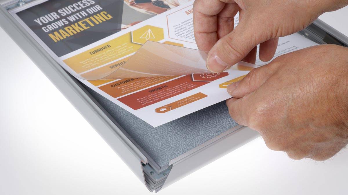 Europel clicklijst Economy, lijst 25 mm, ft A5, zilver