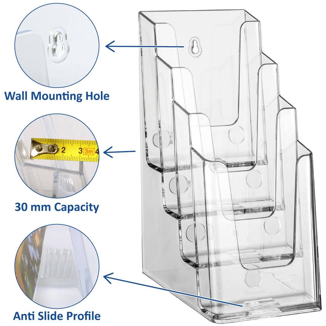 Europel folderhouder, 4 x ft 1/3 A4