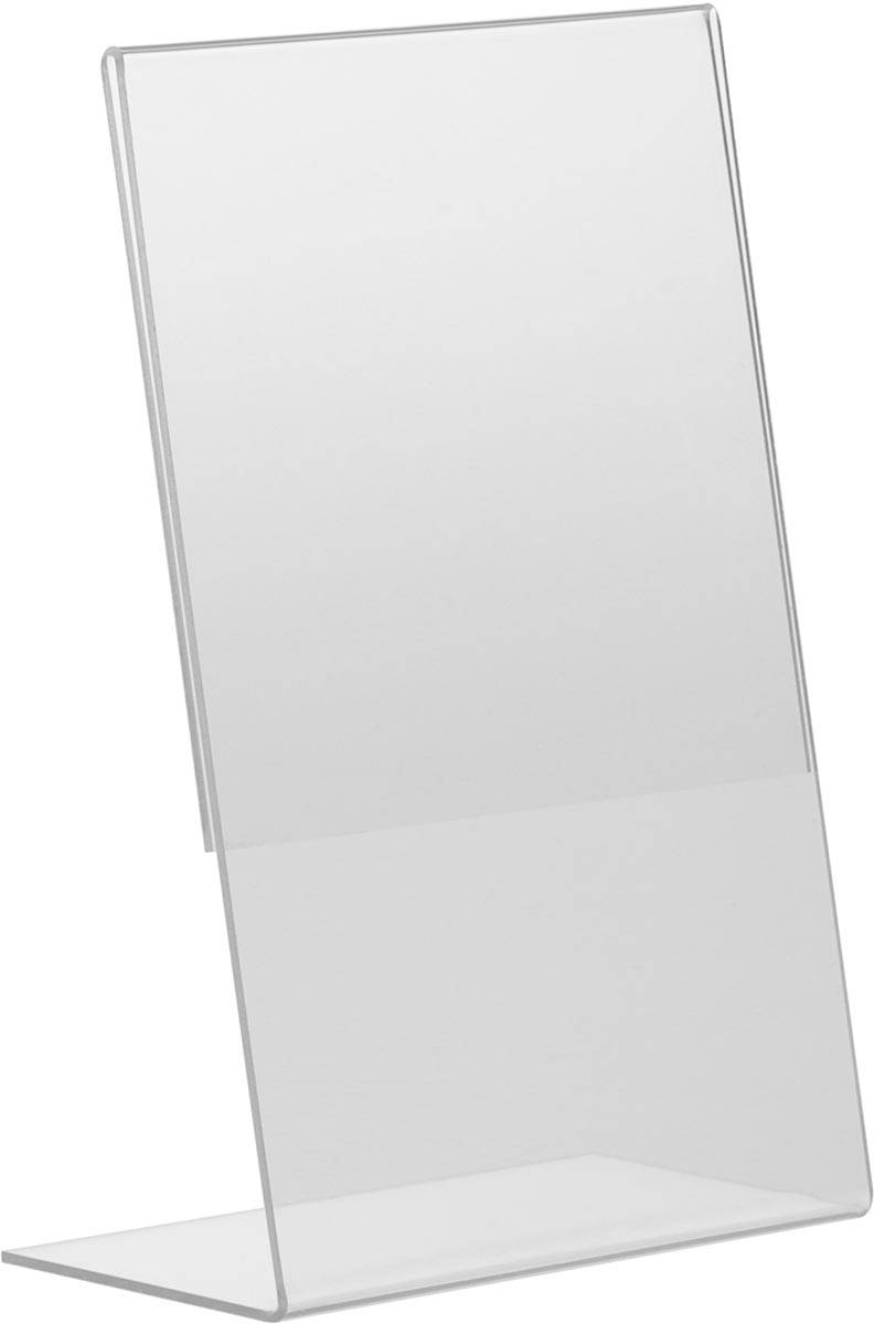 Europel folderhouder Budget, met L-voet, ft A6, staand, pak van 10 stuks