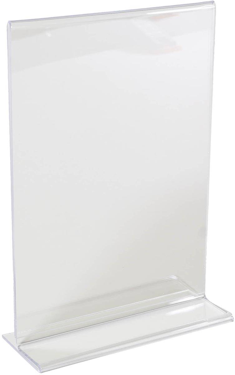 Europel folderhouder Budget, met T-voet, ft A6, staand, pak van 10 stuks