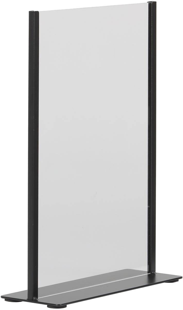 Europel folderhouder metaal, met T-voet, ft A4, staand, zwart