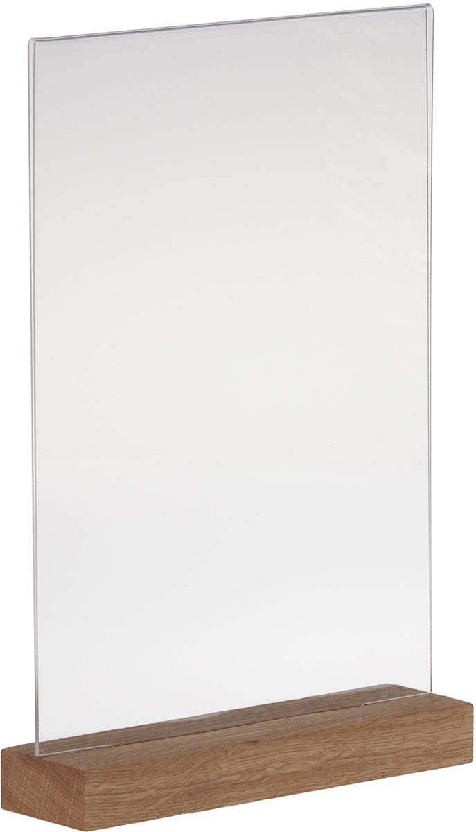 Europel folderhouder Premium, met houten T-voet, ft A4, staand