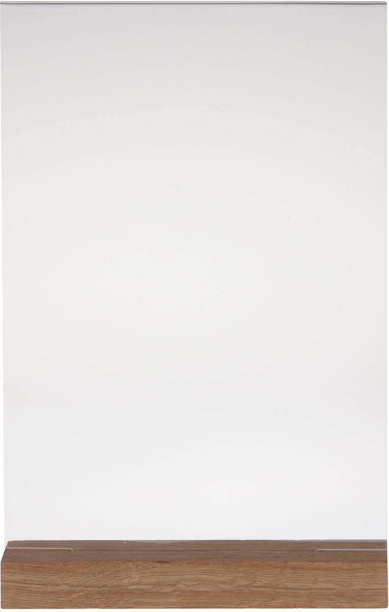 Europel folderhouder Premium, met houten T-voet, ft A4, staand