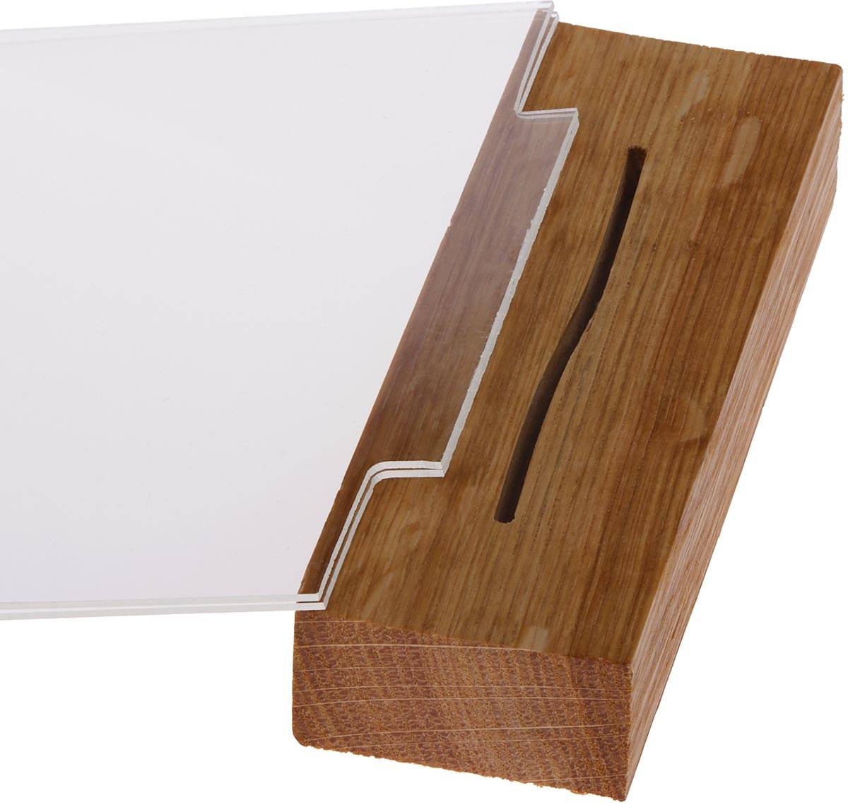 Europel folderhouder Premium, met houten T-voet, ft A6, liggend