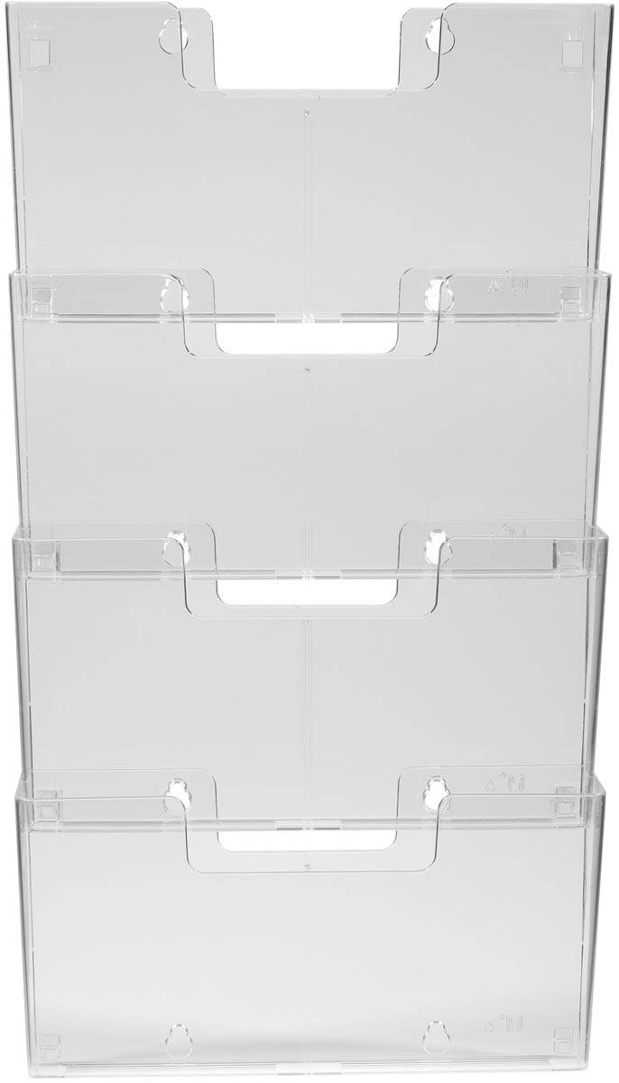 Europel wandfolderhouder, 4 x ft A4, landscape