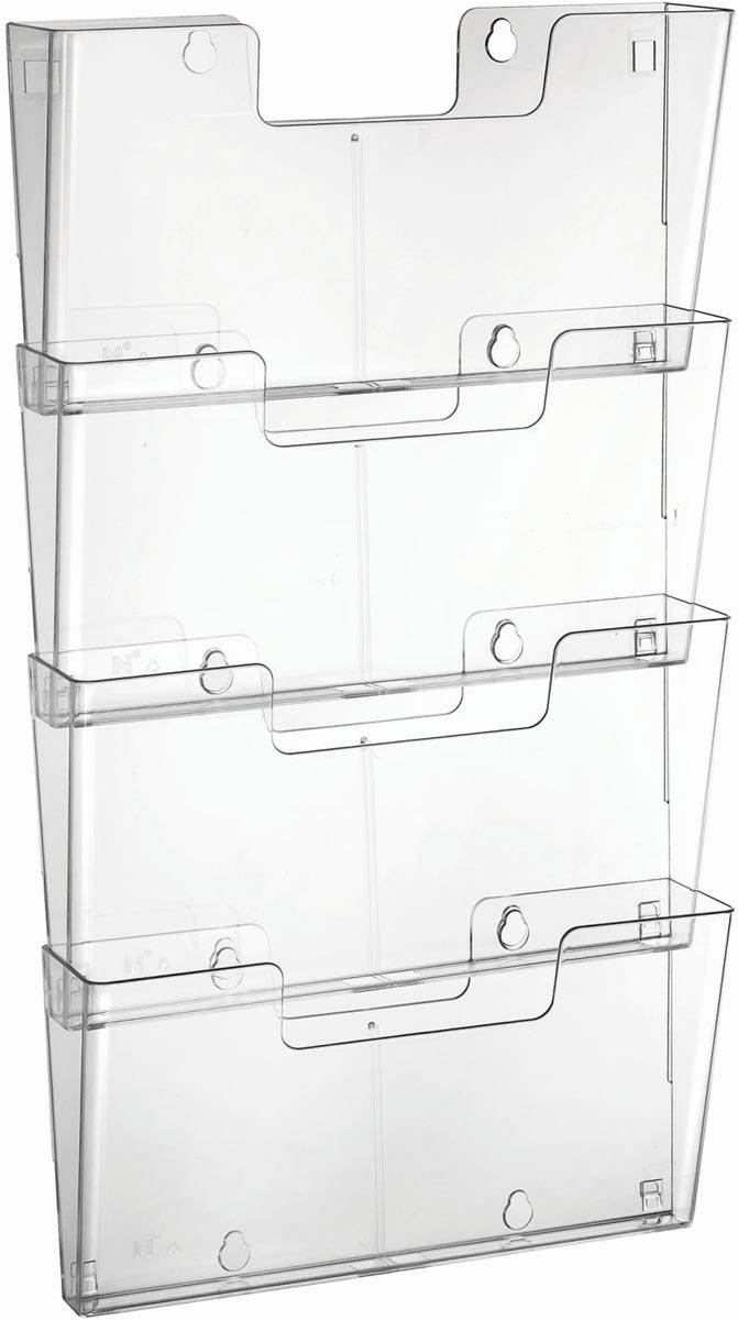 Europel wandfolderhouder, 4 x ft A4, landscape