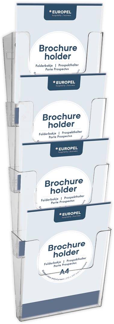 Europel wandfolderhouder, 4 x ft A4, portret