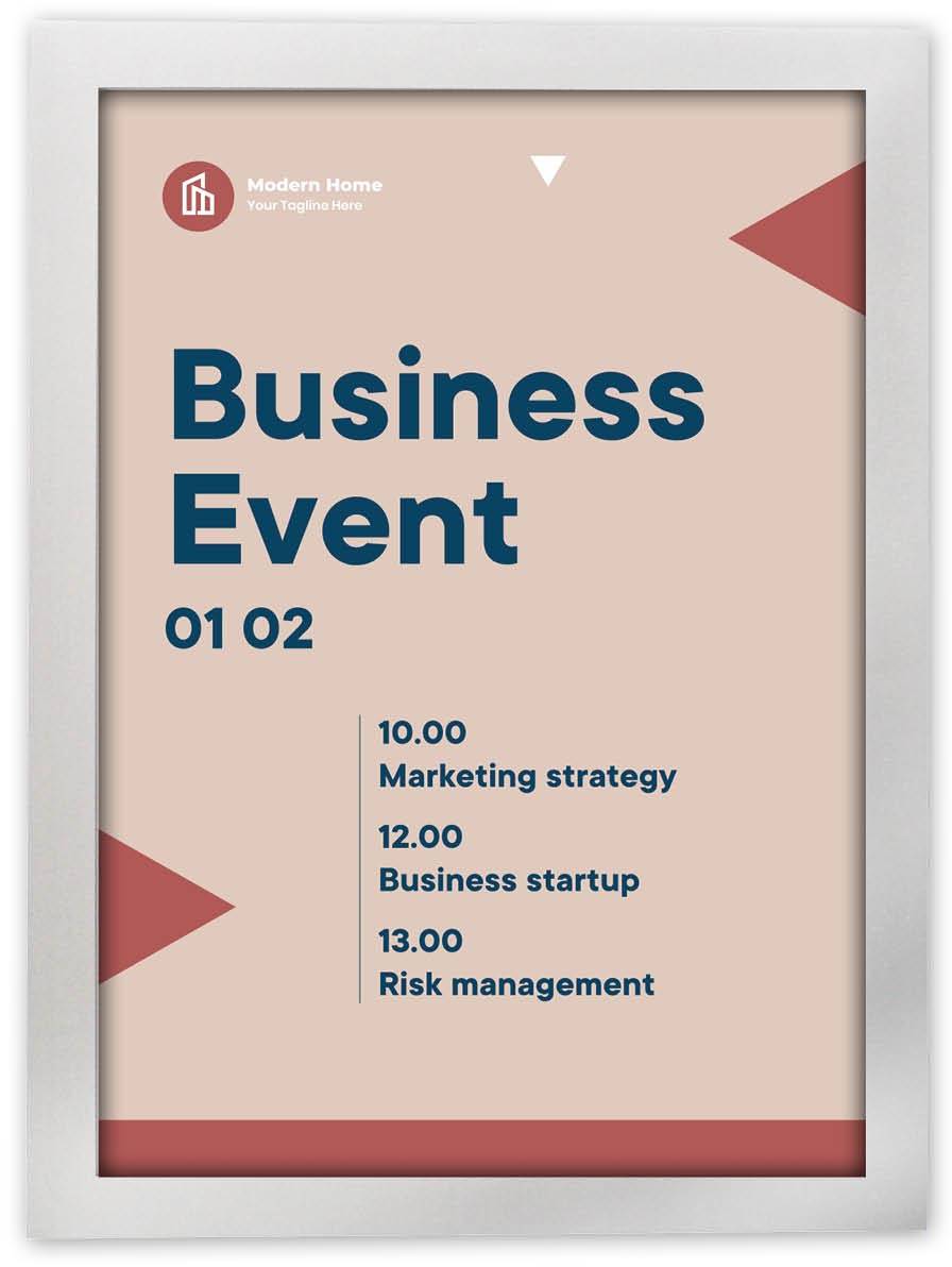 Europel zelfklevend kader ft A4, zilver, pak van 2 stuks