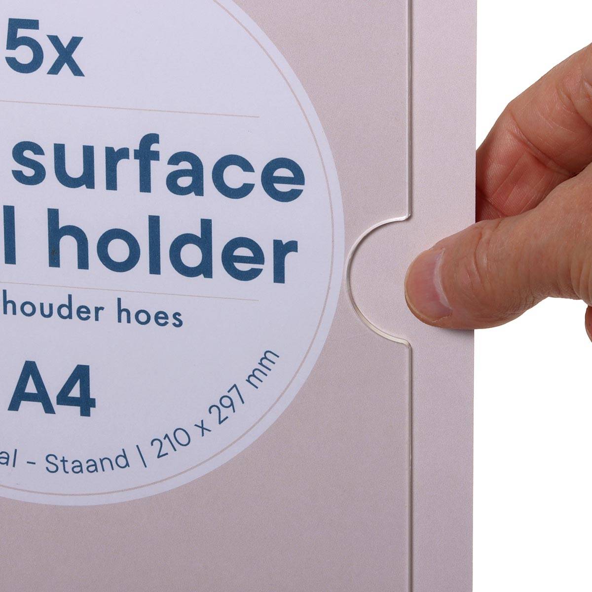 Europel zelfklevende posterhouder, ft A4, staand, pak van 5 stuks
