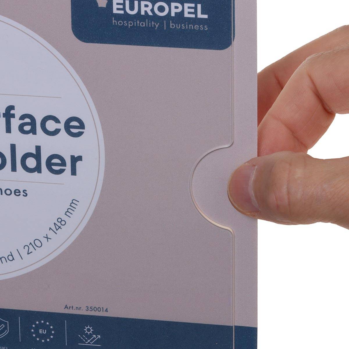 Europel zelfklevende posterhouder, ft A5, liggend, pak van 5 stuks