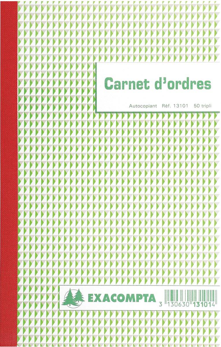 Exacompta bestellingen, ft 21 x 18 cm, tweetalig, tripli (50 x 3 vel)