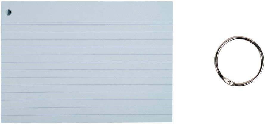 Exacompta gekleurde systeemkaarten, ft A6, gelijnd, pak van 50 stuks