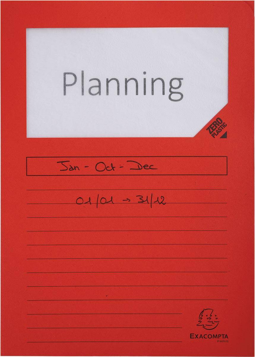 Exacompta L-map Forever, voor ft A4, pak van 25 stuks, rood