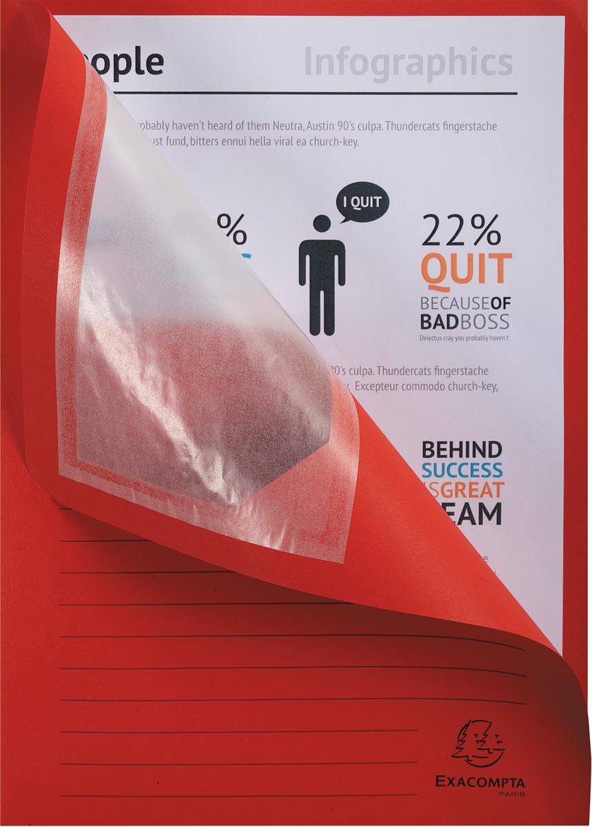 Exacompta L-map Forever, voor ft A4, pak van 25 stuks, rood