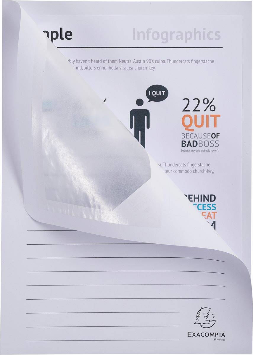 Exacompta L-map Forever, voor ft A4, pak van 25 stuks, wit