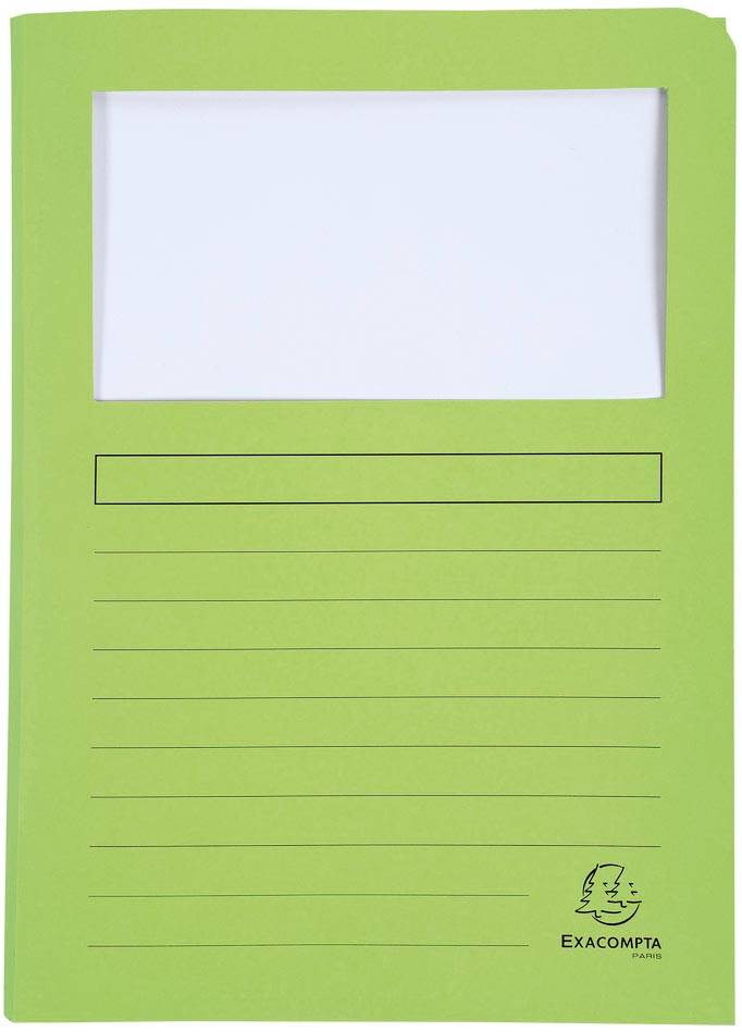 Exacompta L-map Super met balg, voor ft A4, pak van 50 stuks, geassorteerde kleuren