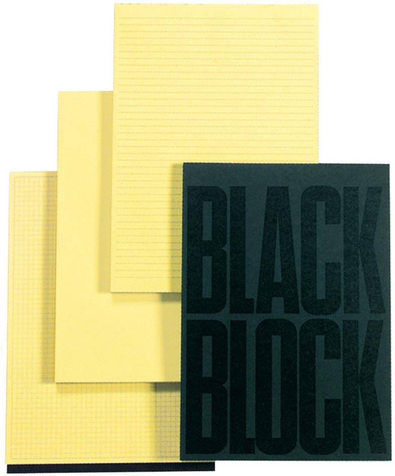Exacompta notitieboeken, ft 29,7 x 21 cm, Black, geel papier, 70 vel, geruit Q5