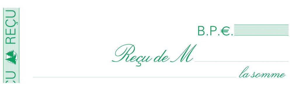 Exacompta ontvangsten, ft 10,5 x 18 cm, Franstalig, dupli (2 x 50 vel)