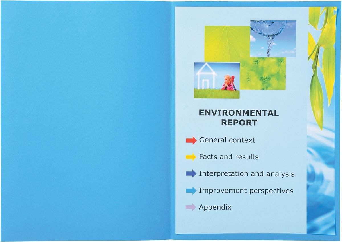 Exacompta Rock's 80 dossiermap, ft 22 x 31 cm, pak van 100, turkoois