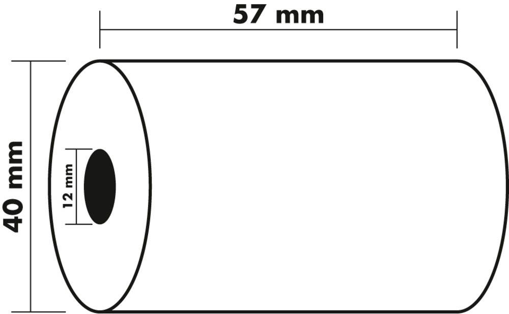 Exacompta rolletjes bank en betaalkaartterminal 57x40x12x18, 1 thermische laag 55g zonder bpa