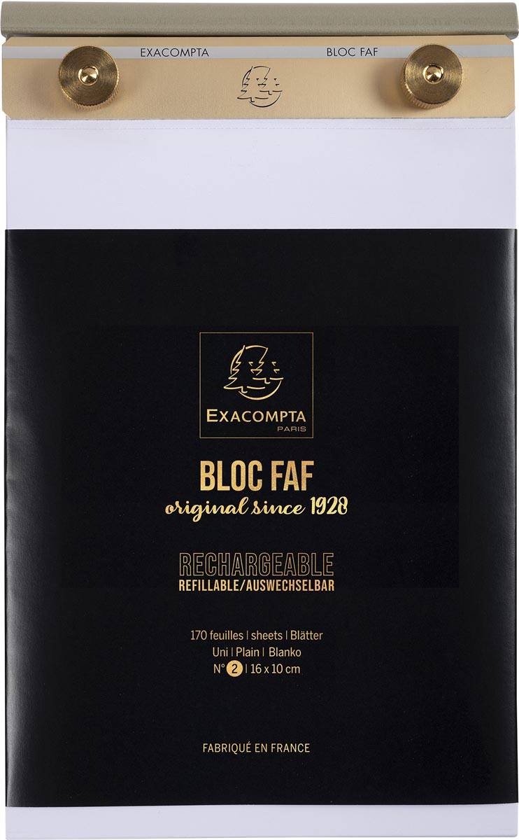Exacompta schrijfblok FAF N°2, blanco, ft 16 x 10 cm