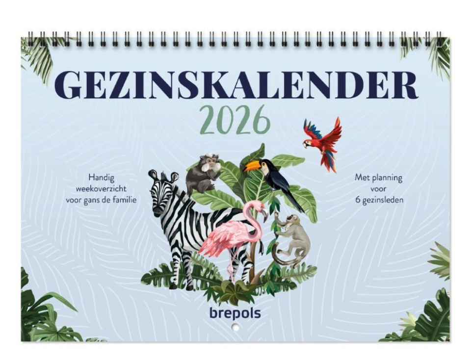 Brepols gezinskalender weekoverzicht, Nederlandstalig, 2026