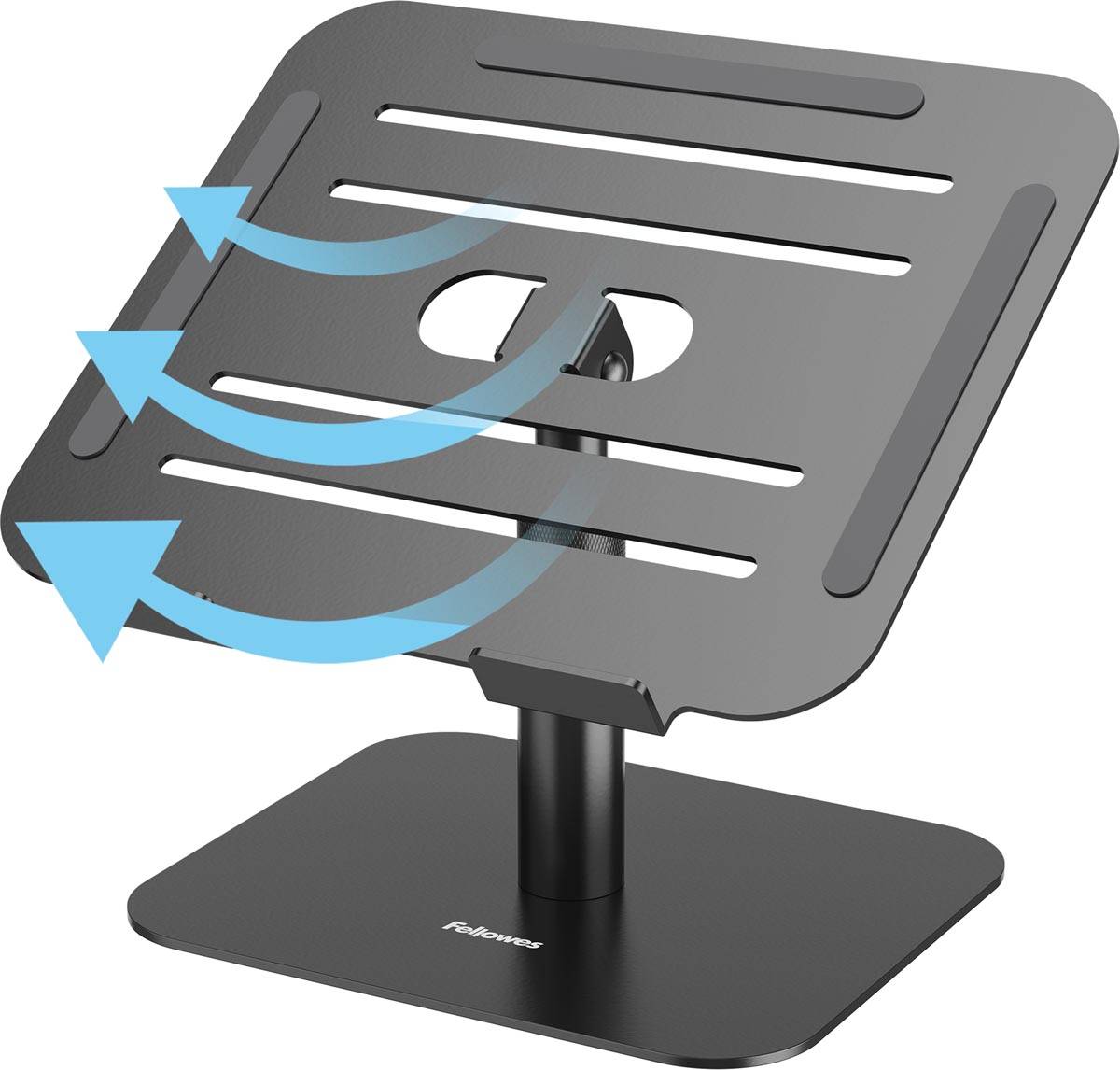Fellowes Alumia kantelbare laptopstandaard, zwart