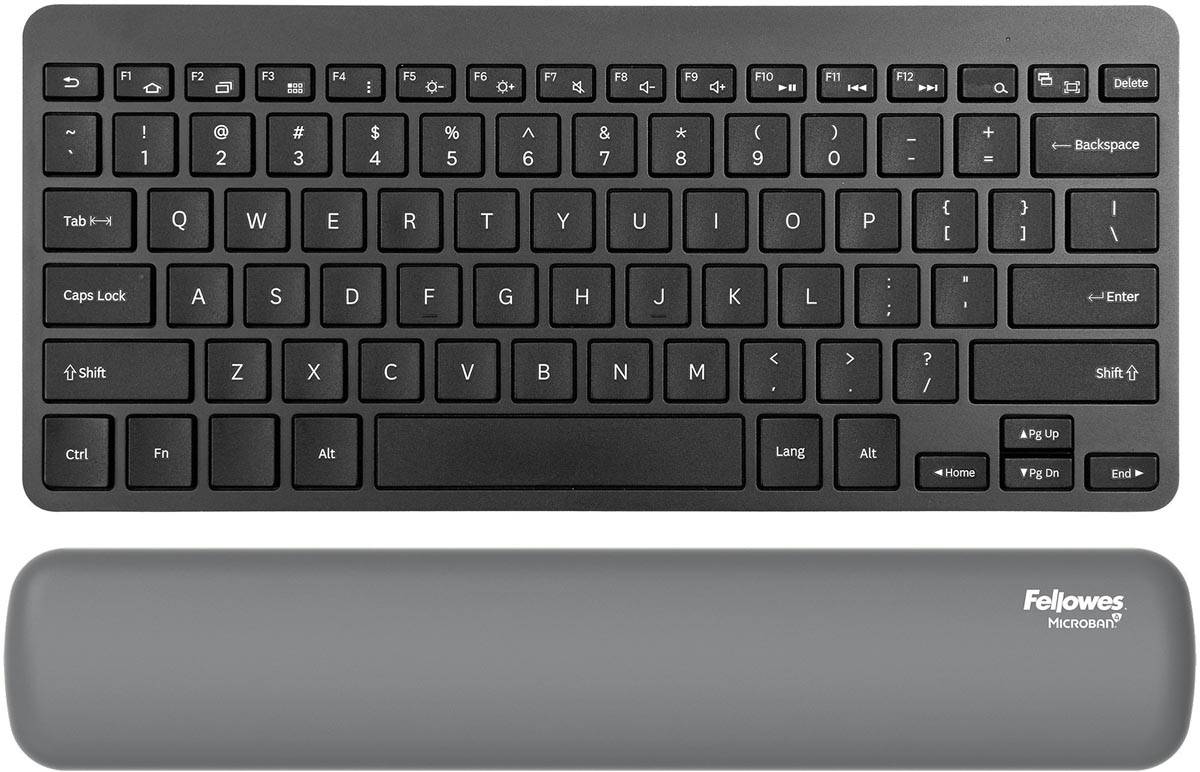 Fellowes Breyta polssteun voor compact toetsenbord, grijs