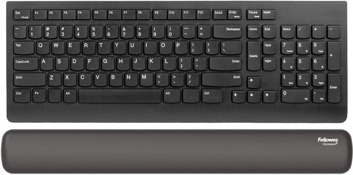 Fellowes Breyta polssteun voor toetsenbord, zwart