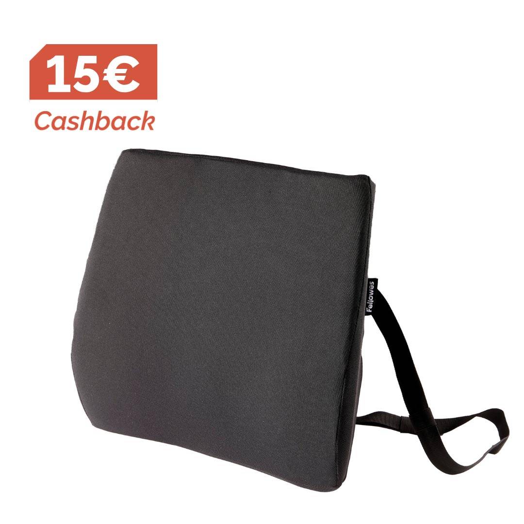 Fellowes Breyta rugsteun, zwart