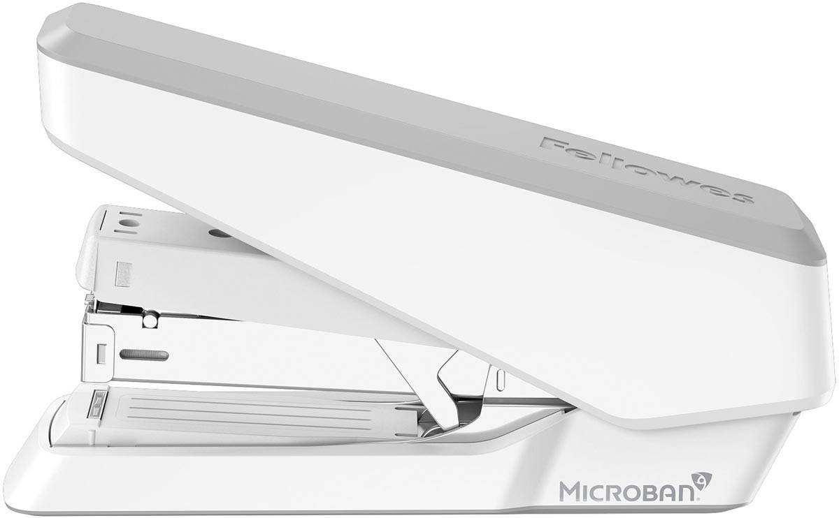 Fellowes nietmachine LX870 EasyPress met Microban, full strip, 40 blad, wit