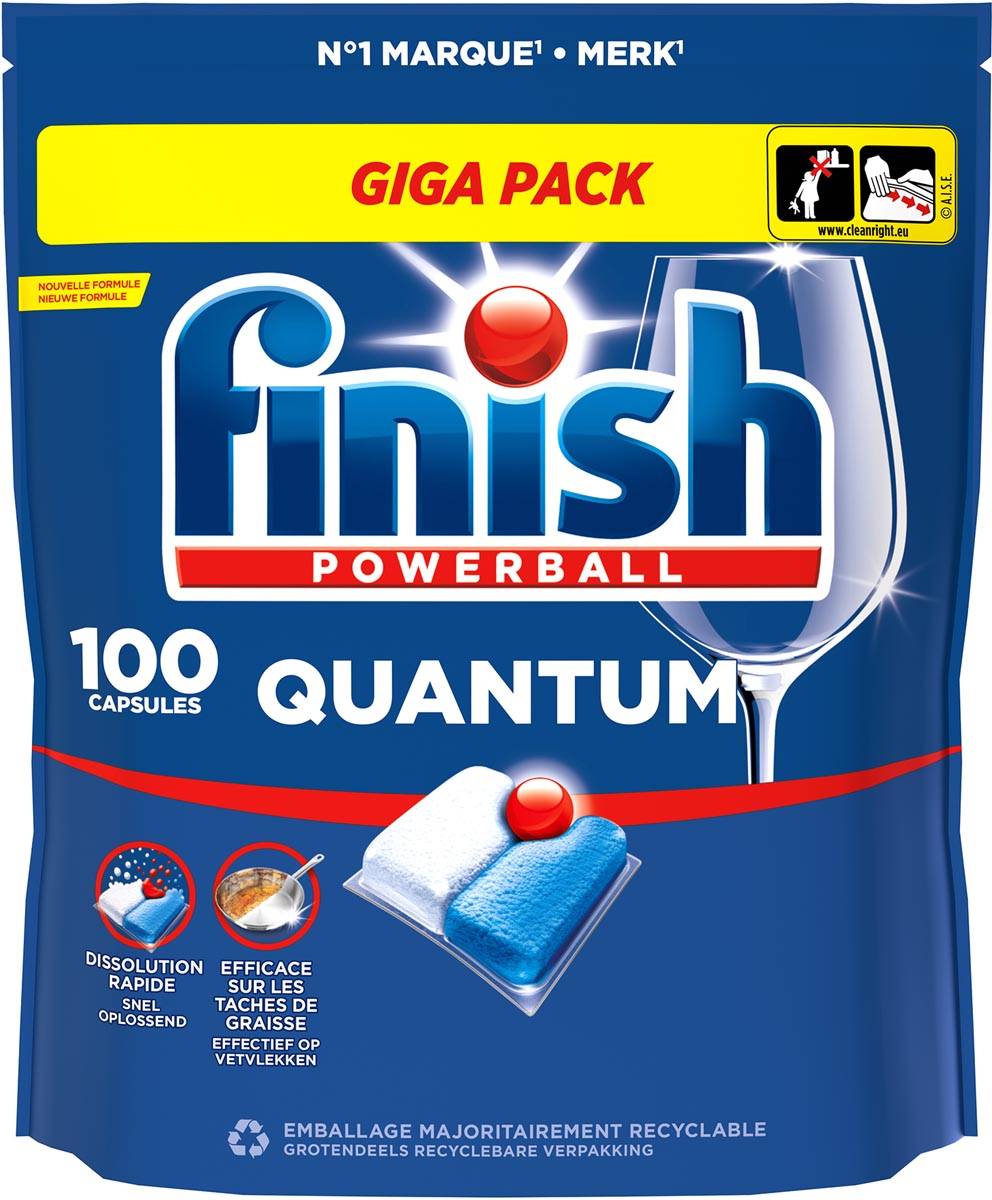 Finish Quantum Regular vaatwastabletten, pak van 100 capsules