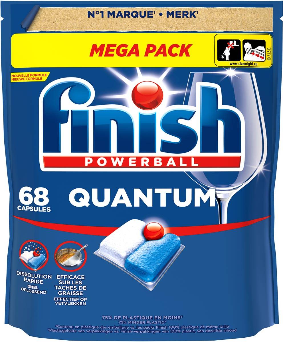 Finish Quantum Regular vaatwastabletten, pak van 68 capsules