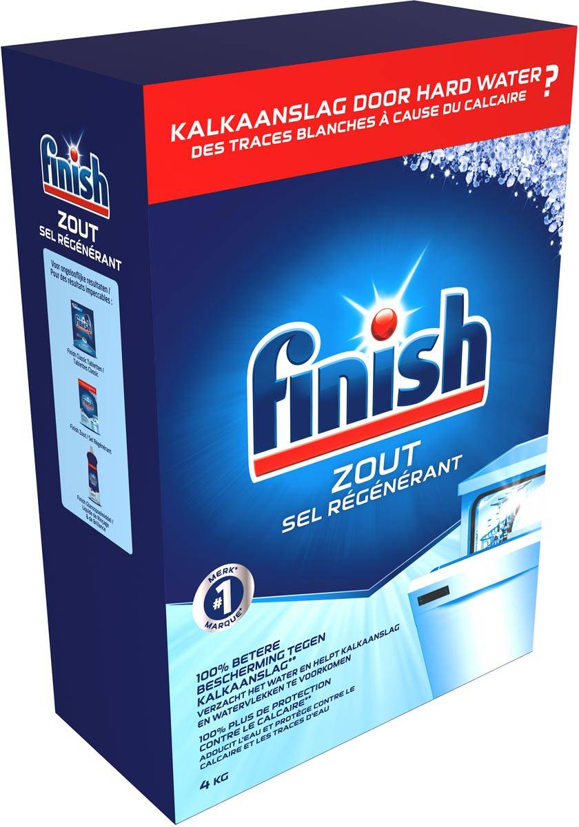 Finish zout voor vaatwasser, doos van 4 kg