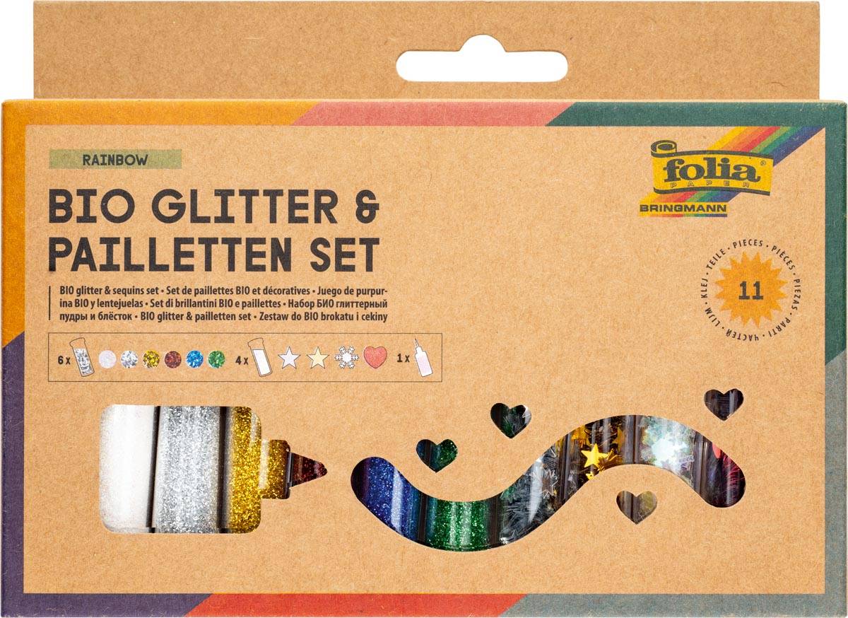 Folia Bio glitterset & Pailletten set
