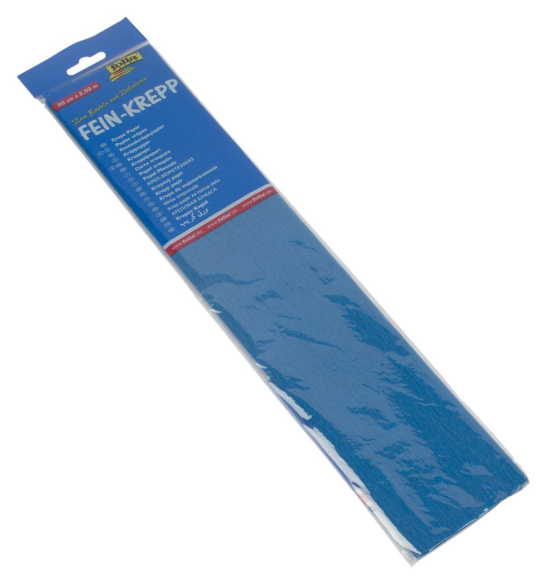 Folia crêpepapier helblauw