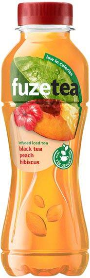 Fuze Tea perzik hibiscus frisdrank, fles van 40 cl, pak van 12 stuks