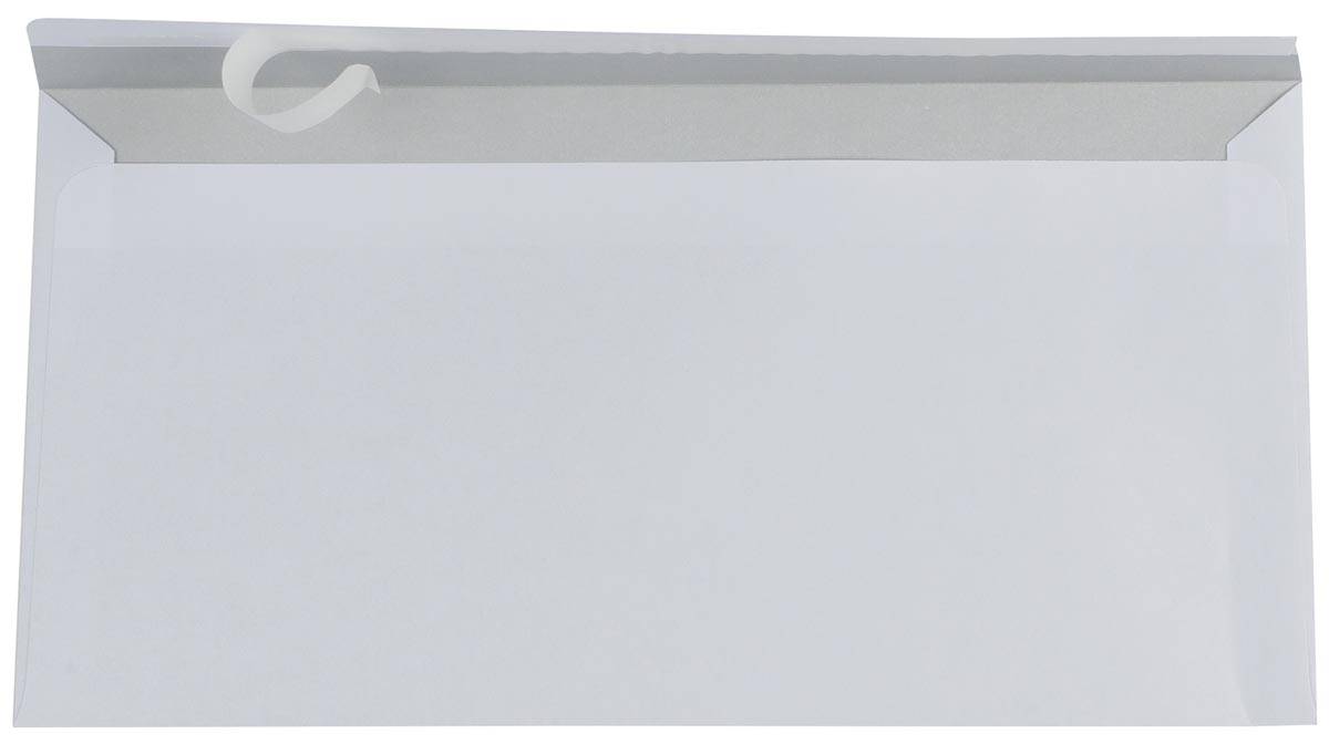 Gallery enveloppen ft 110 x 220 mm, stripsluiting, binnenzijde grijs, doos van 500 stuks