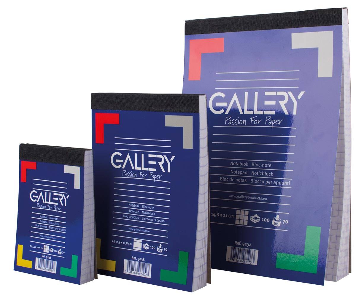 Gallery notitieblok, ft A6, gelijnd, blok van 100 vel