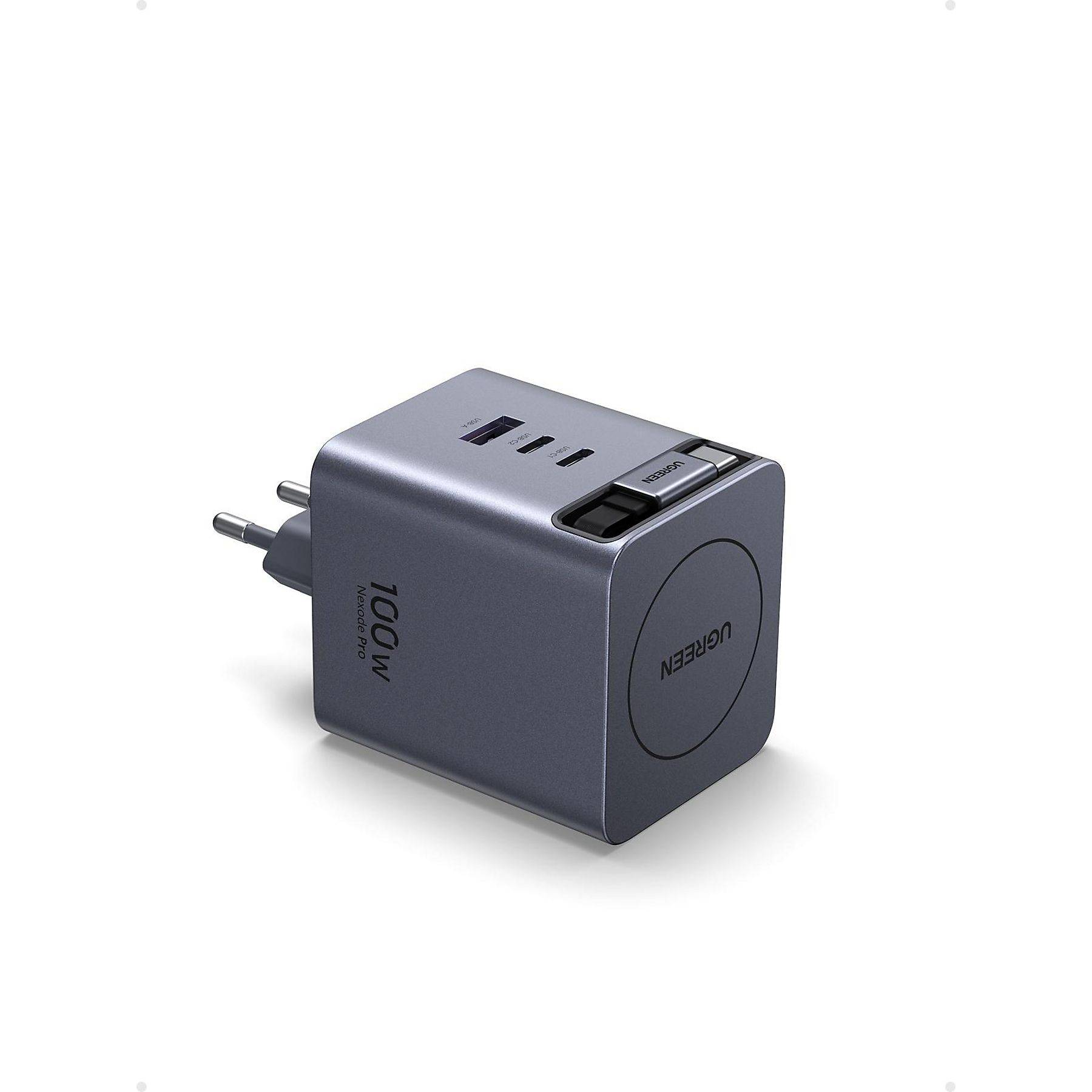 UGREEN X616 100W GaN Fast Charger 2x USB-C 1x USB-A 1x extendable USB-C cable