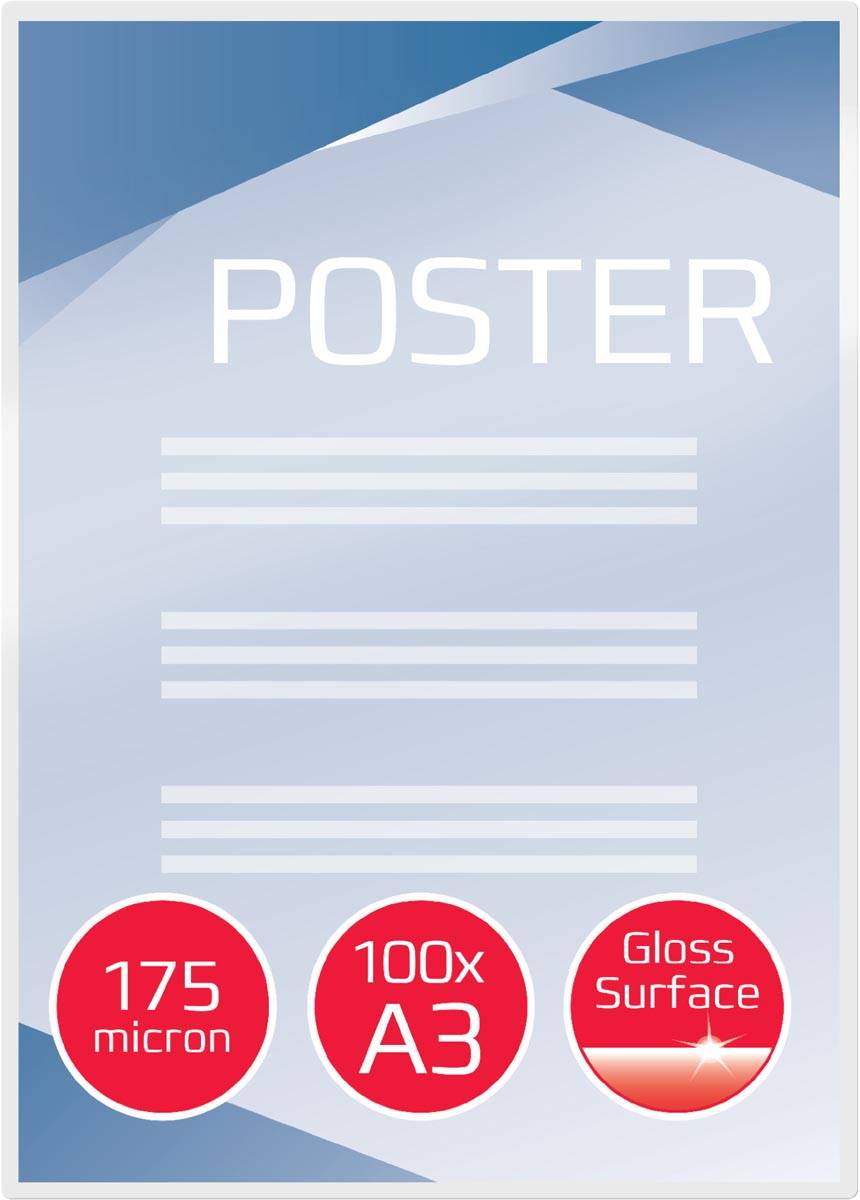 GBC Document lamineerhoes ft A3, 350 micron (2 x 175 micron), pak van 100 stuks