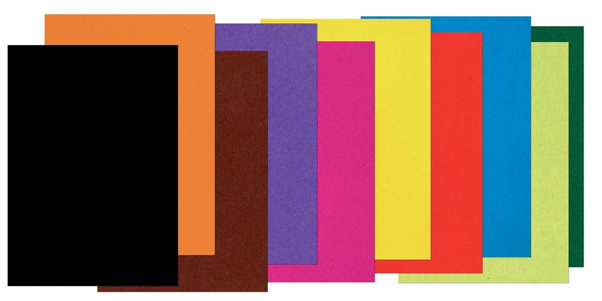Gekleurd tekenpapier ft 17 x 21 cm