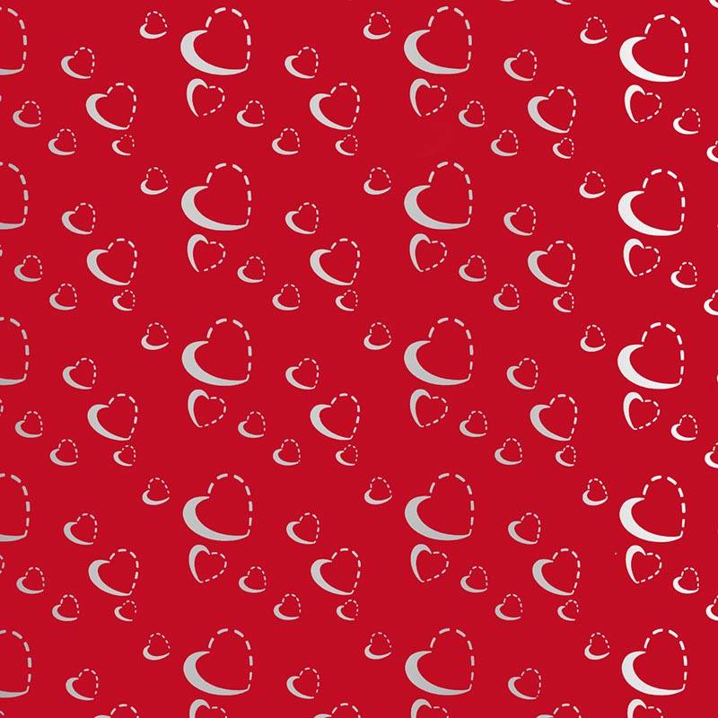 Geschenkpapier Silver Hearts, 70 cm x 2 m